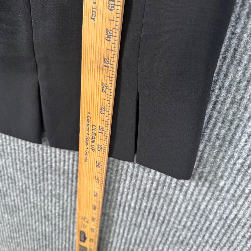 Quiet Luxury Black Pencil Skirt Womens 8 Classic Career Lined Minimalist Chic - Picture 6 of 7